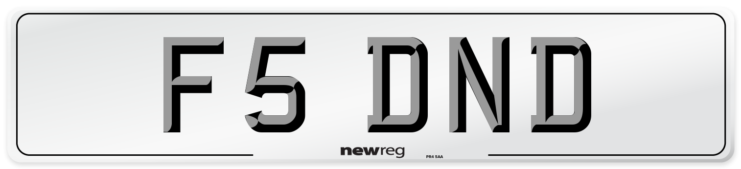F5 DND Number Plate from New Reg